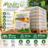 1 Palette de Granulés de Bois Moulin Bois Énergie (65 sacs)