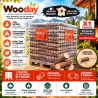 1 Palette de Bûches de bois densifié Wooday - 96 packs de 5 bûches